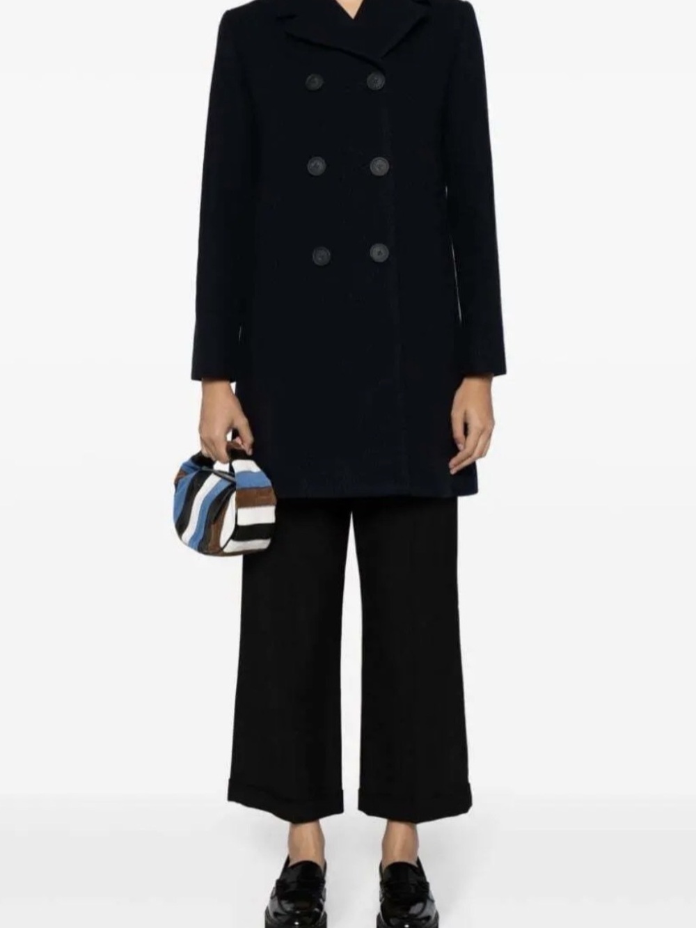 Maison Kitsuné twill wool-blend coat